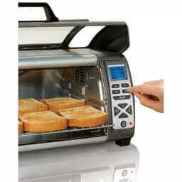 Hamilton Beach 1400-Watt 6-Slice Easy Reach Roll-Top Toaster Oven, Silver thumbnail 5