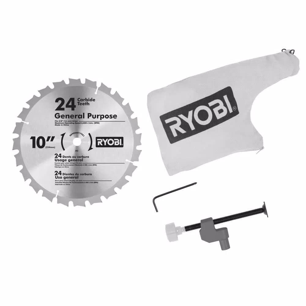 RYOBI 10 in. Compound Miter Saw with LED Cutline Indicator, 14 Amp, Corded