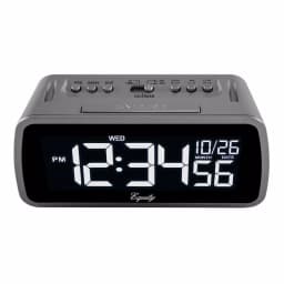 Equity by La Crosse Digital 6 x 4 in. LCD Interchangeable Color Display Alarm Clock - Silver thumbnail 3