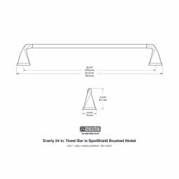 Delta Everly 24 in. Towel Bar in SpotShield Brushed Nickel thumbnail 9