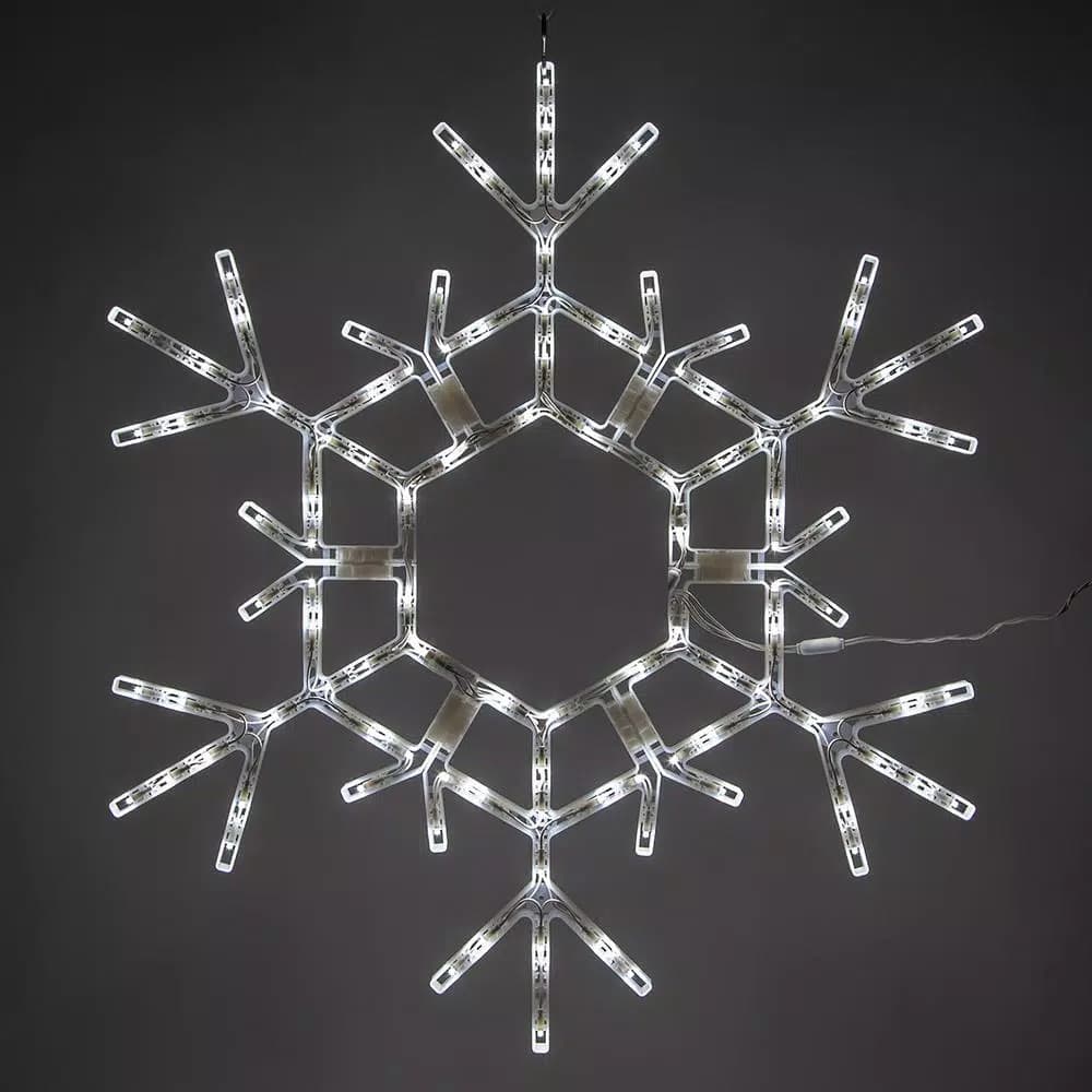 Kringle Traditions 36 in. 105-Light LED Cool White Folding Snowflake Decoration