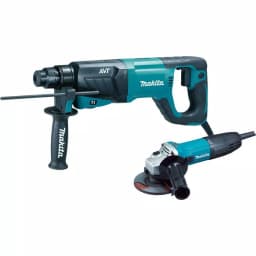 Makita 8 Amp 1 in. SDS-Plus AVT Rotary Hammer & 4-1/2 in. Angle Grinder Combo Kit with Hard Case thumbnail 1