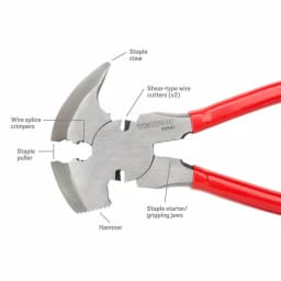 TEKTON 10-1/2 in. Fencing Pliers, 7-in-1 Multi-Purpose Wire Fence Tool thumbnail 3