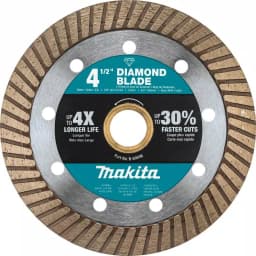 Makita 4.5 in. Turbo Rim Diamond Blade for General Purpose Masonry Cutting thumbnail 1
