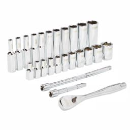 Milwaukee 26-Piece 1/4 in. Drive SAE Ratchet and Socket Set thumbnail 7