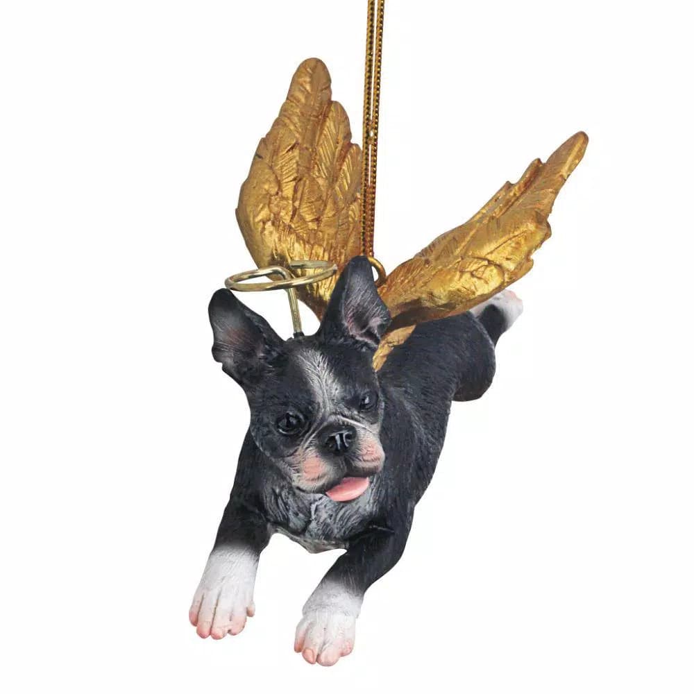 Design Toscano Boston Terrier Angel Dog Christmas Ornament