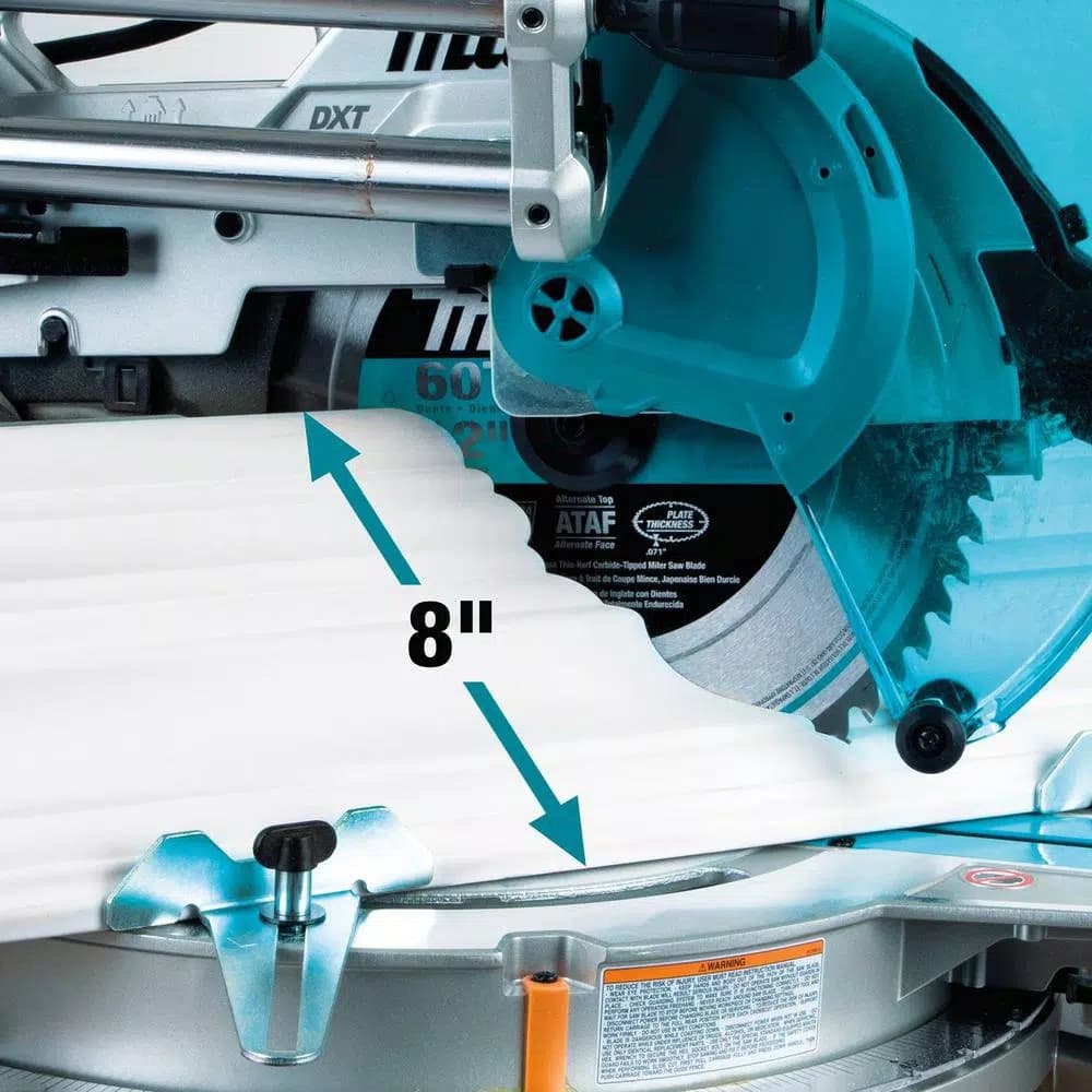 Makita 12 in. 15 Amp Dual-Bevel Sliding Compound Miter Saw with Laser and Folding Stand