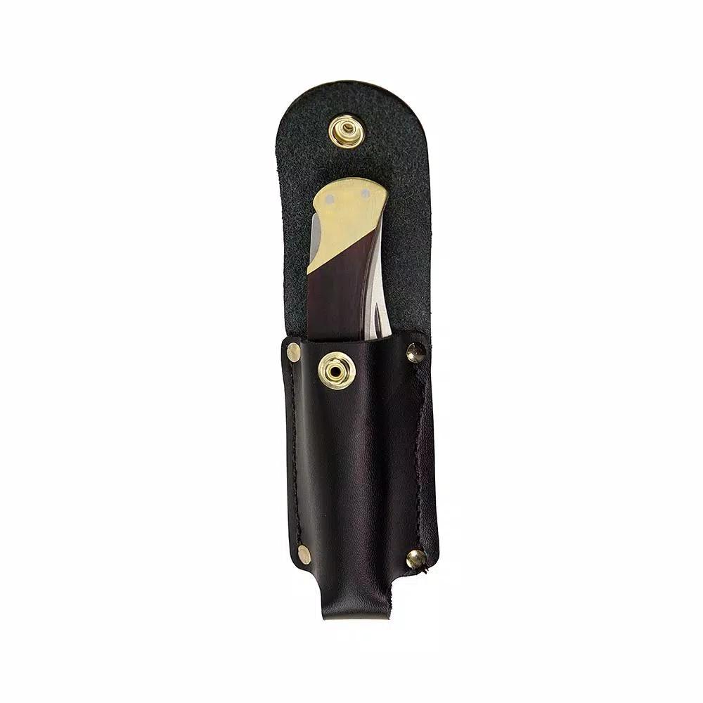 Klein Tools Klein's Sportsman Folding Knife with Ebony Wood Handle and Stainless Steel Clip Point Blade