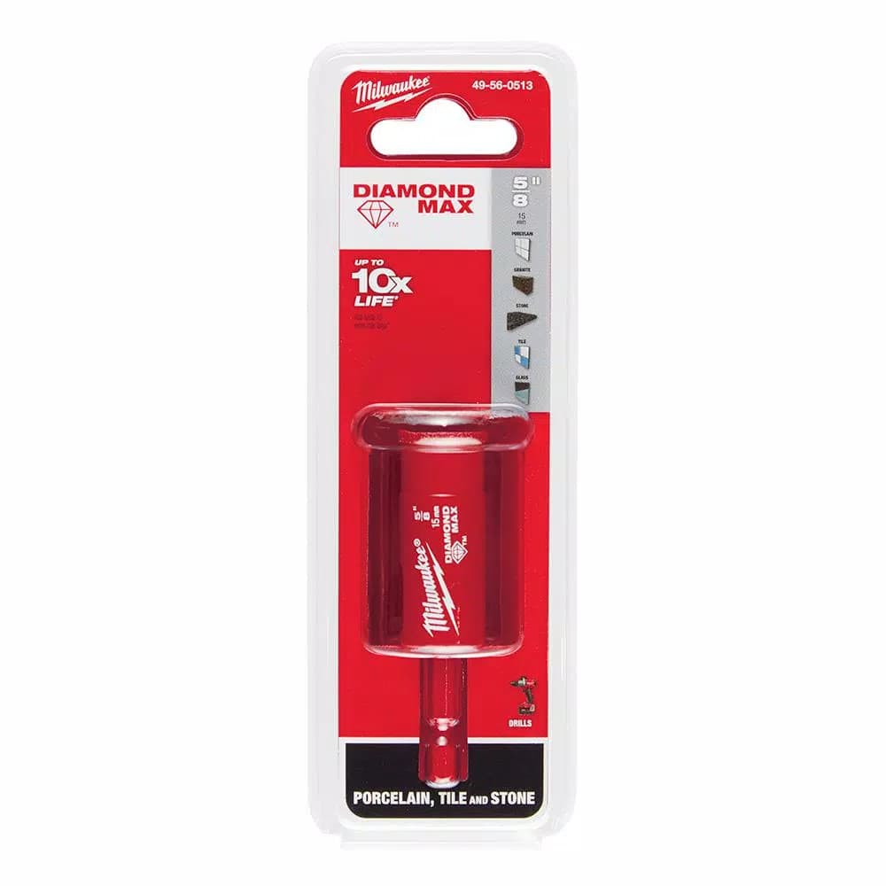 Milwaukee 5/8 in. Diamond MAX Hole Saw with 1/4 in. Hex Shank