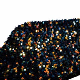 Glitzhome 21 in. Navy Blue Sequin Christmas Stocking with White Faux Fur Cuff thumbnail 2