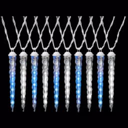 LightShow 10-Light Shooting Star Effect Icicle Lights, Icy Blue and White LED, 9 ft. thumbnail 1