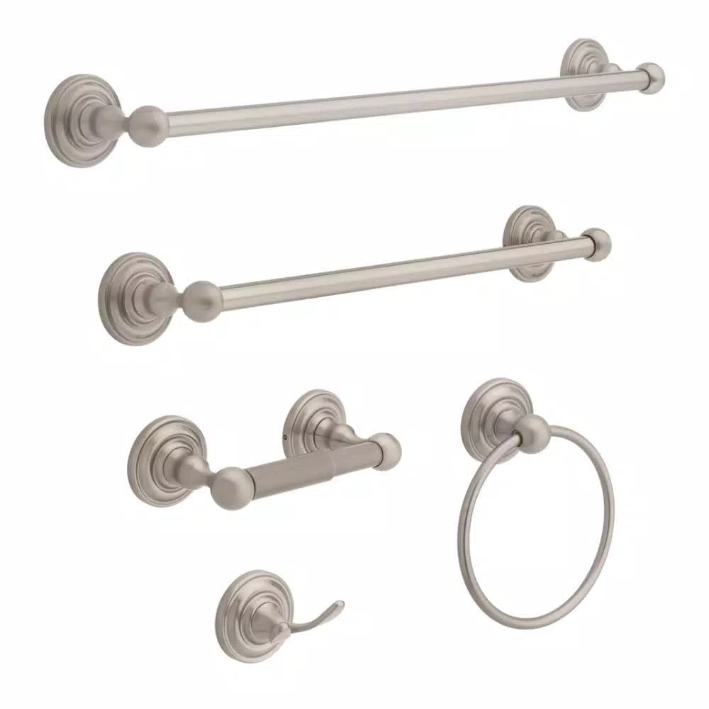 Delta Greenwich 18 in. Single Towel Bar in SpotShield Brushed Nickel
