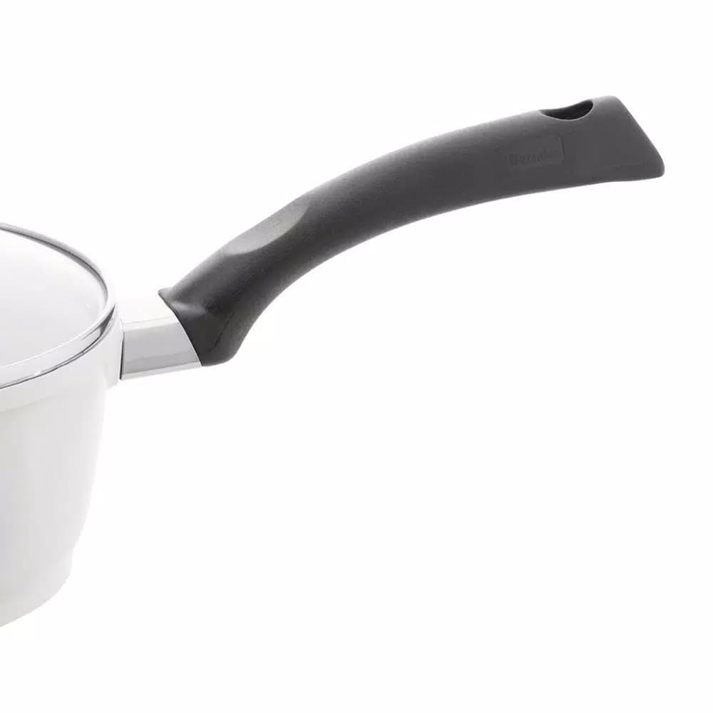 Berndes SignoCast Pearl 2 Qt. Cast Aluminum Ceramic Nonstick Sauce Pan with Glass Lid, White