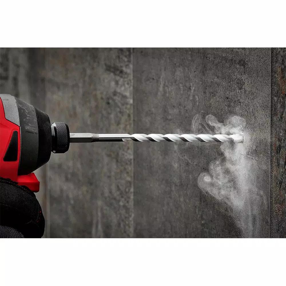 Milwaukee SHOCKWAVE 3/8 in. Carbide Multi-Material Drill Bit, 1/4 in. Hex Shank