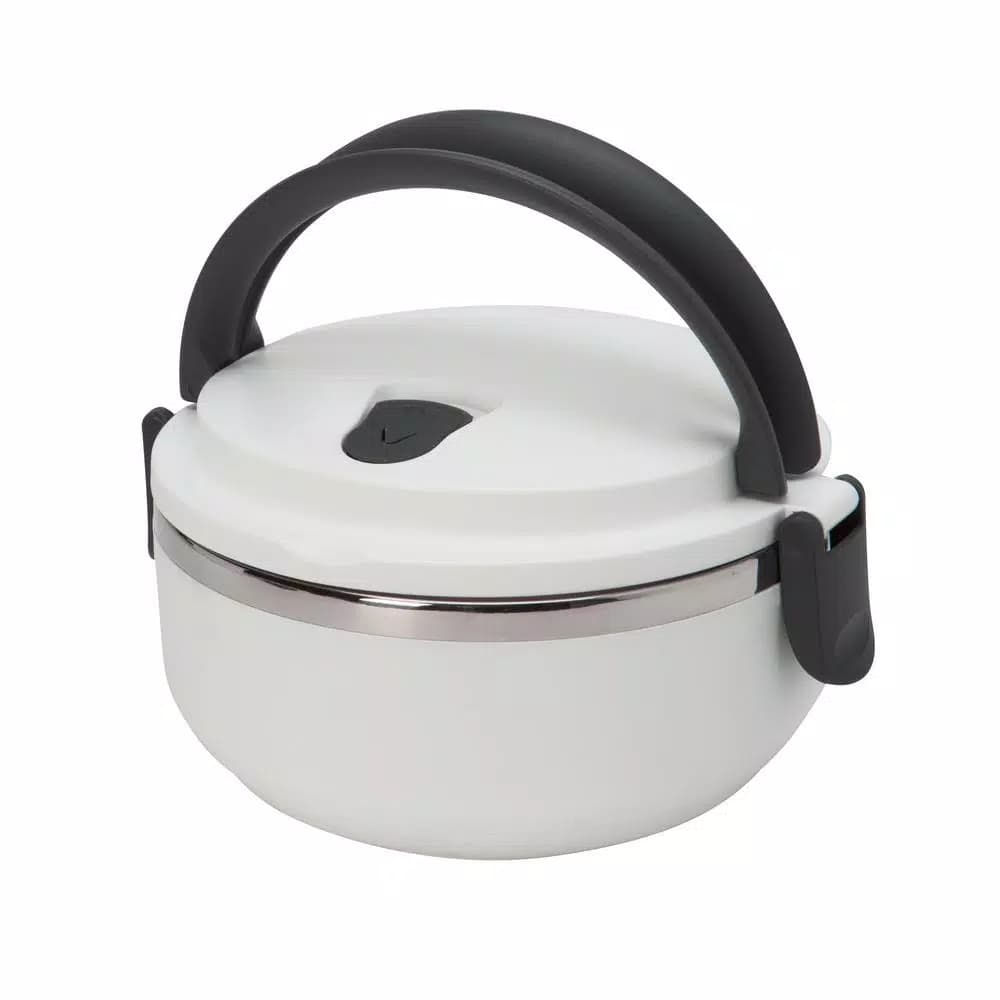 Unbranded Kitchen Details Stainless Steel 1-Tier Insulated Lunch Box - White
