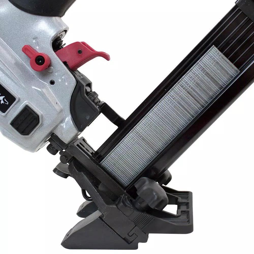 Husky 4-in-1 18-Gauge Pneumatic Mini Flooring Nailer and Stapler