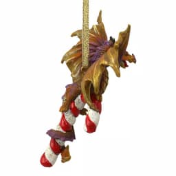 Design Toscano Cane and Abel the Dragon 2017 Holiday Ornament, 5 in. Resin Collectible thumbnail 3