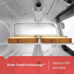 BLACK+DECKER 4-Slice Black Stainless Steel Toaster Oven with EvenToast Technology thumbnail 4