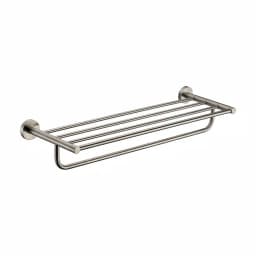 ALFI BRAND AB9538-BN 25.75 in. Modern Wall Mount Towel Rack with Shelf, Brushed Nickel thumbnail 1