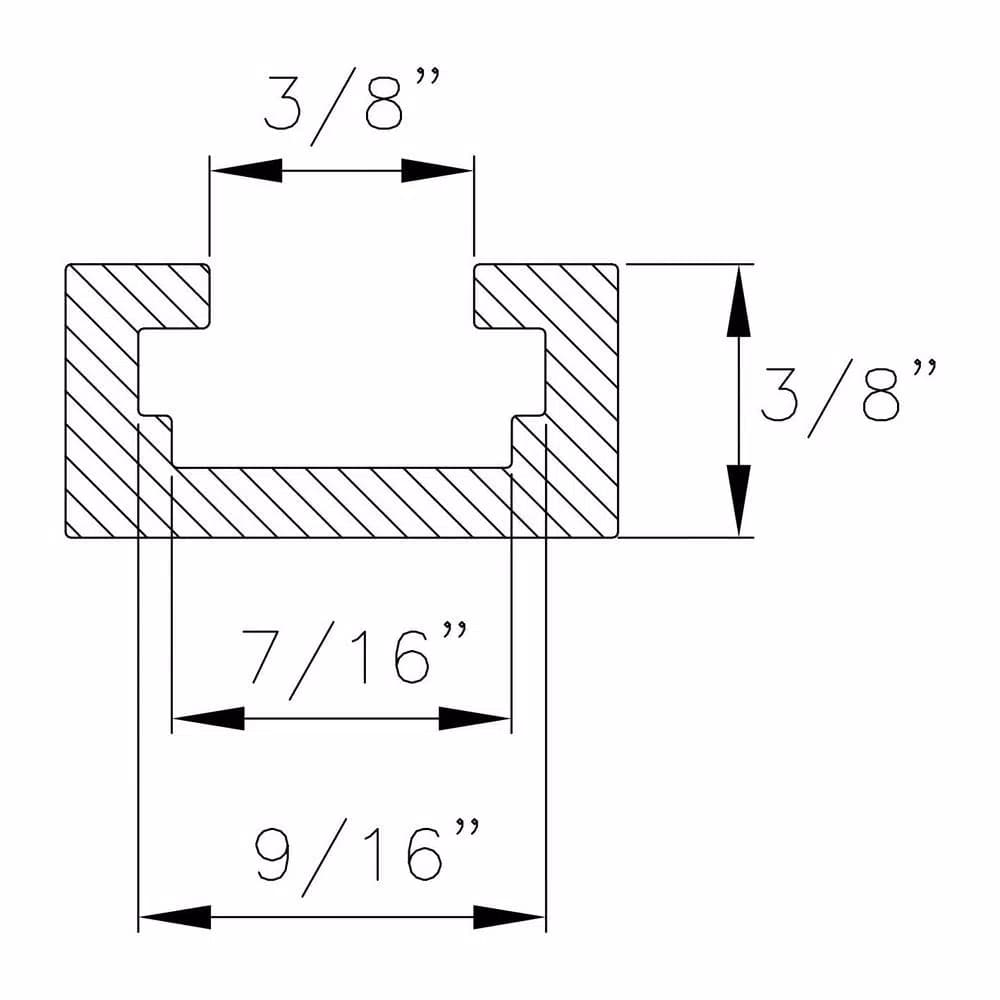 POWERTEC 24 in. Universal T-Track, 2-Pack Anodized Aluminum