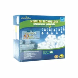 Brite Star 60-Light Pure White LED Icicle Light Set with Snowflake (Set of 2) thumbnail 2