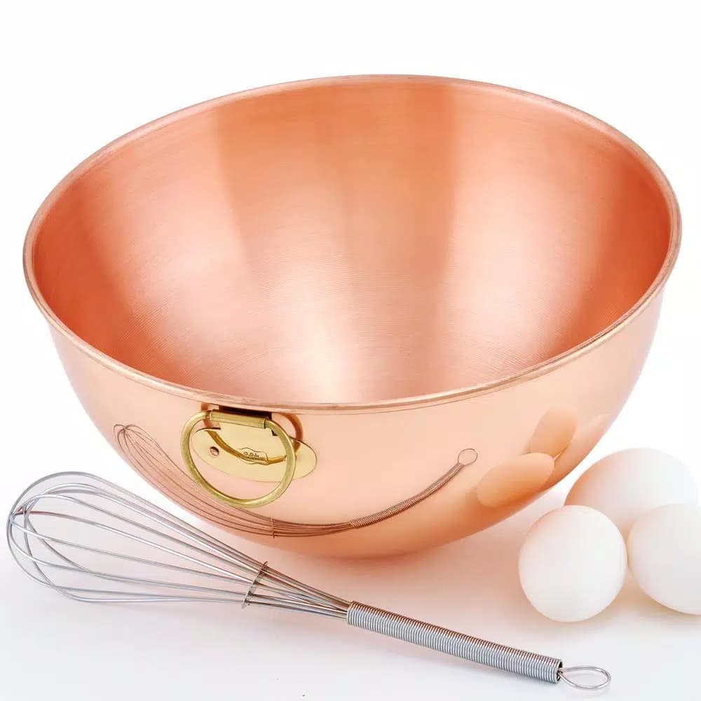 Old Dutch 4.5 Qt. Solid Copper Beating Bowl for Egg Whites and Baking