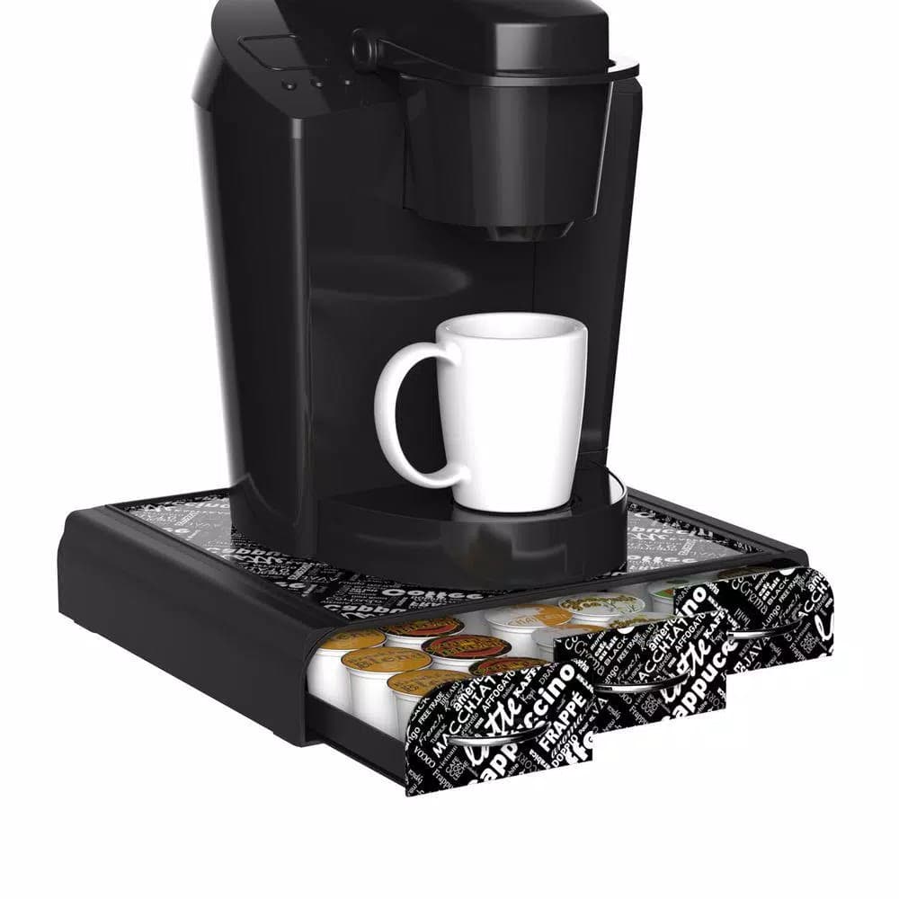 Mind Reader Anchor 36-Capacity Black Coffee Pod Storage Drawer for K-Cup and Single Serve Machines