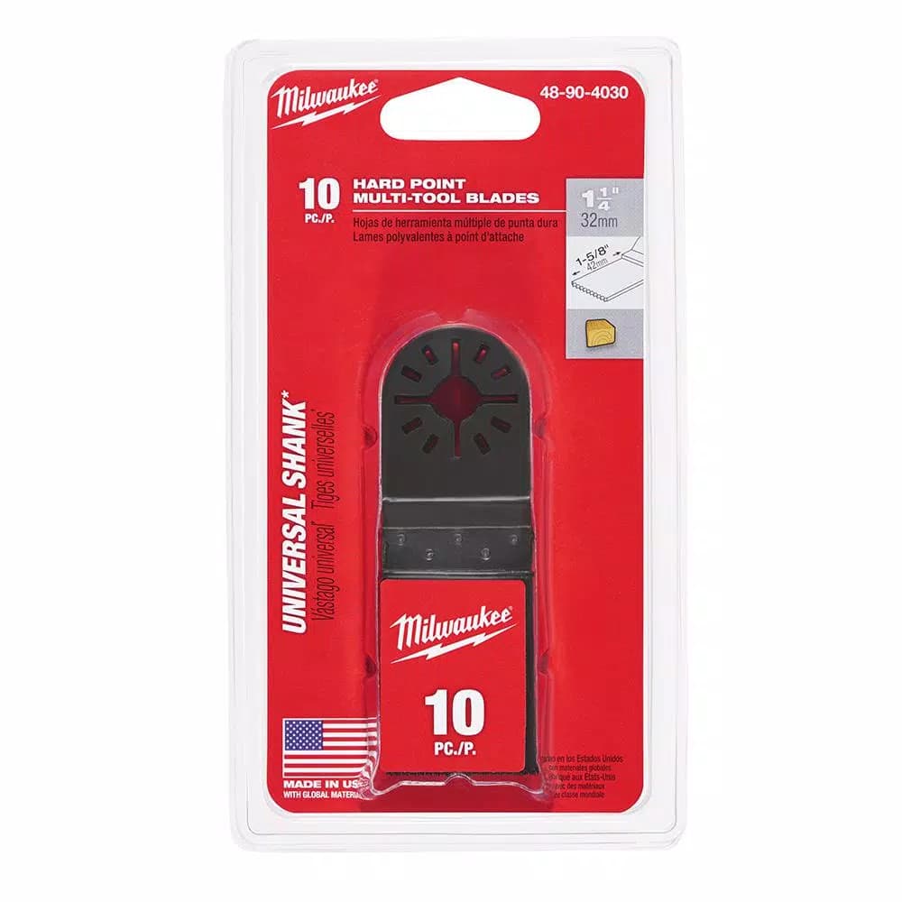 Milwaukee 1-5/8 in. Oscillating Multi-Tool Blades for Wood and Hardwood, Universal Shank (10-Pack)