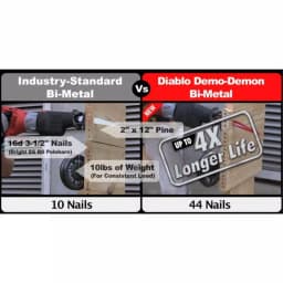 DIABLO Bi-Metal Reciprocating Saw Blade Set for Nail-Embedded Wood and Metal Cutting, 6-Piece thumbnail 7