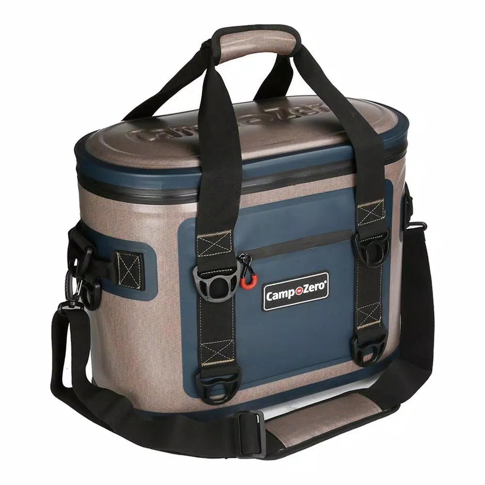 Camp-Zero 13.9 Qt. 20-Can Soft Cooler - Beige and Blue