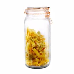 Unbranded X-Large Glass Pickling Jar with Rose Gold Metal Clamp and Rubber Seal, 33.8 oz thumbnail 1