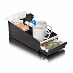 Mind Reader Vesta Coffee 18-Capacity K-Cup Storage Drawer & 7-Compartment Condiment Organizer, Black thumbnail 6