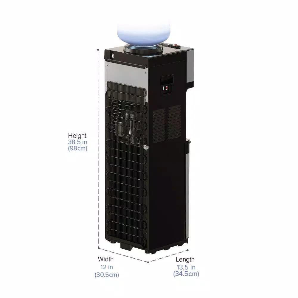 Brio Essential Series Top Loading Water Cooler Dispenser, Tri-Temp Hot, Cold & Room Temp, Stainless Steel