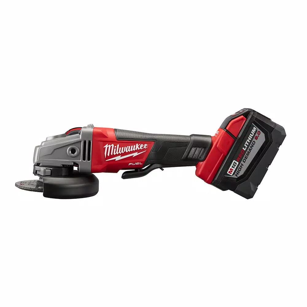 Milwaukee M18 FUEL 4-1/2 in./5 in. Cordless Angle Grinder Kit with (2) 9.0 Ah Batteries & Rapid Charger