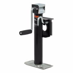 CURT Bracket-Mount Swivel Trailer Jack with Side Handle, 2,000 lbs. Capacity, 10 in. Travel thumbnail 1
