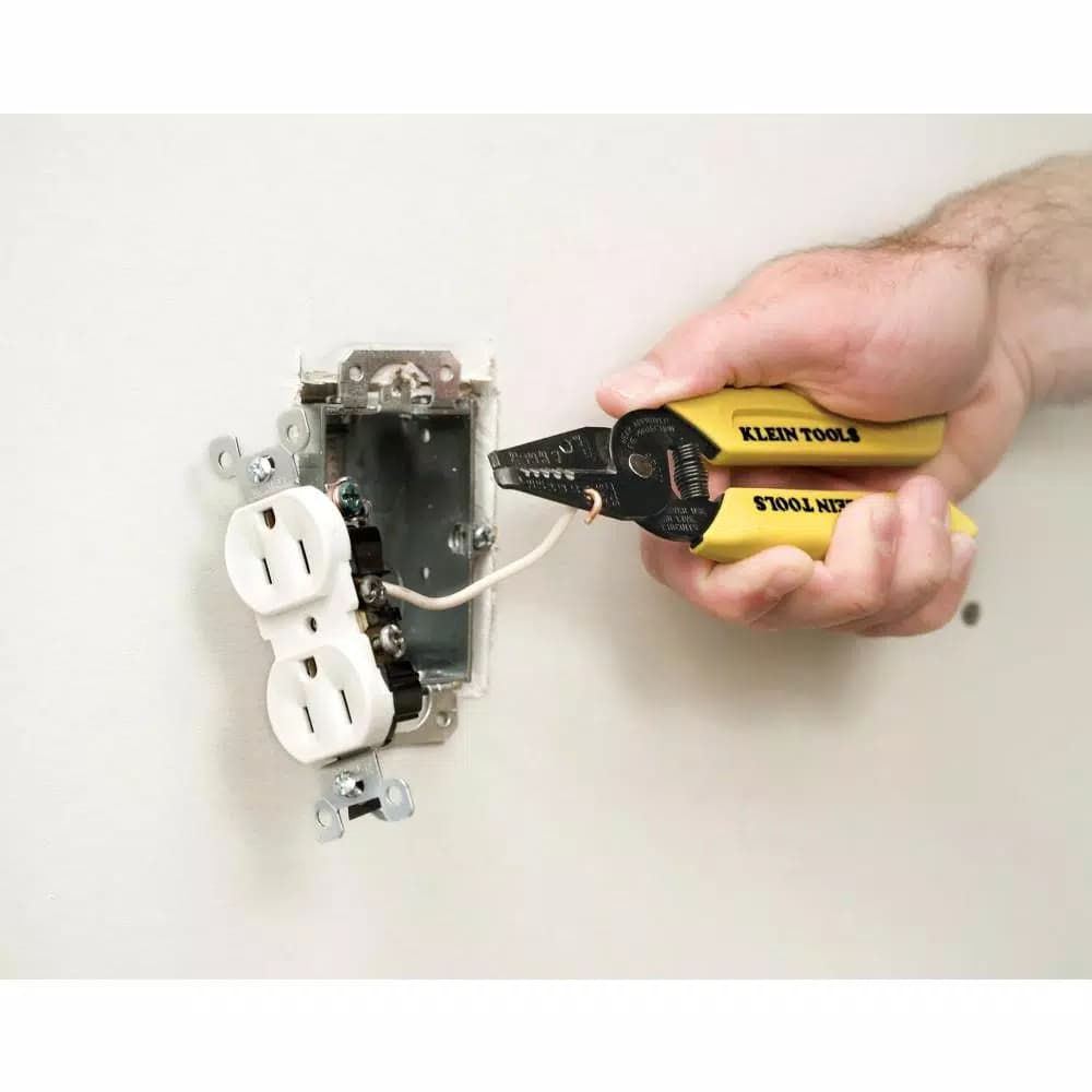 Klein Tools 6-1/4 in. Wire Stripper and Cutter for 10-18 AWG Solid Wire, Hardened Steel