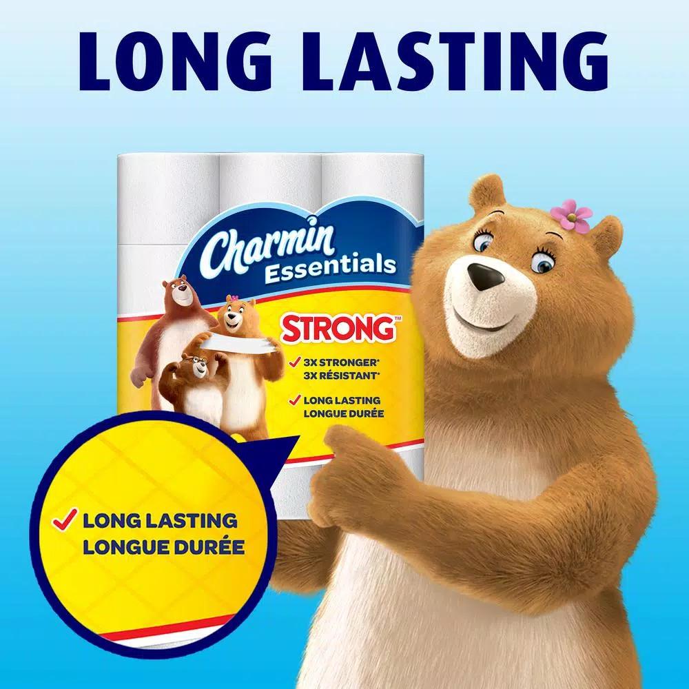 Charmin Essentials Strong 1-Ply Toilet Paper, 48 Giant Rolls