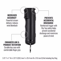 Sabre Pepper Spray with Flip Top Key Case, Black thumbnail 3