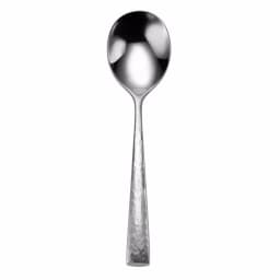 Oneida Cabria 18/10 Stainless Steel Bouillon Spoons, Textured Martele Finish, Set of 12 thumbnail 1