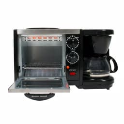 SPT 3-in-1 Breakfast Center - Toaster Oven, Coffeemaker, and Frying Pan, 1450W, Black thumbnail 4