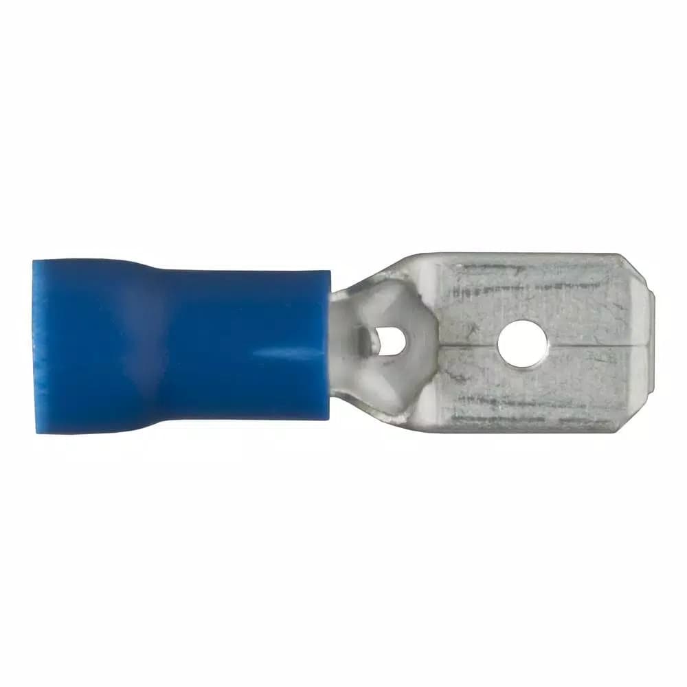 CURT Male Quick Connectors, 16-14 Gauge Wire, Blue, 100-Pack