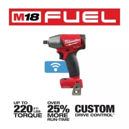 Milwaukee M18 FUEL 1/2 in. Compact Impact Wrench with Pin Detent, ONE-KEY, Brushless, Tool-Only thumbnail 2