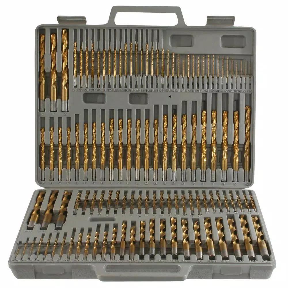 PRO-SERIES 115-Piece Titanium Coated Twist Drill Bit Set with Hex Shank and Storage Case