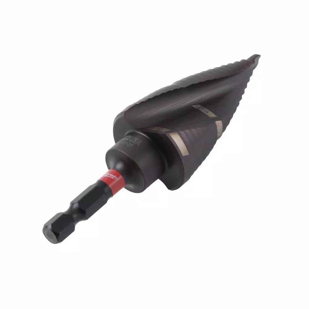 Milwaukee SHOCKWAVE Impact-Duty Titanium Step Bit, 7/8 in. to 1-1/8 in., #9
