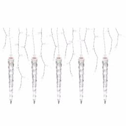 LightShow 75-Light White Shooting Star Icicle LED String Light with Cascading Lights thumbnail 1
