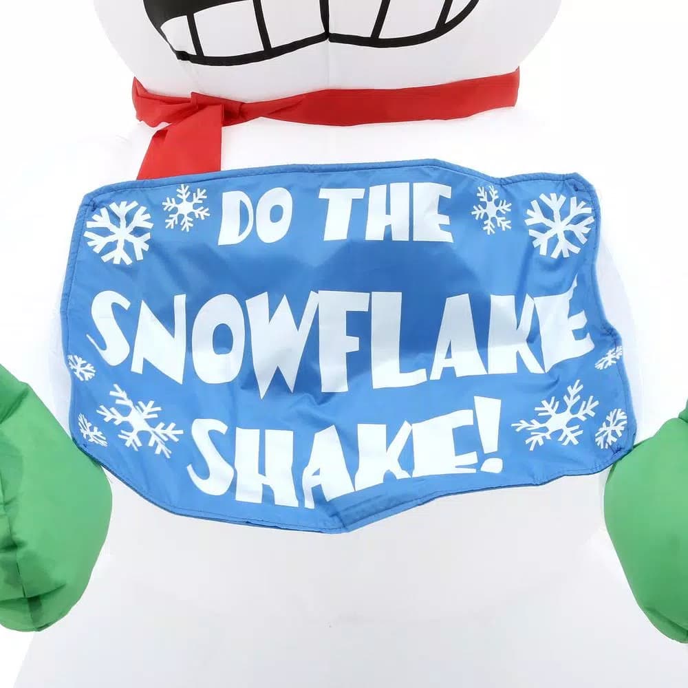 Home Accents Holiday 6 ft. Pre-Lit Animated Shivering Snowman Airblown Inflatable Holiday Decoration