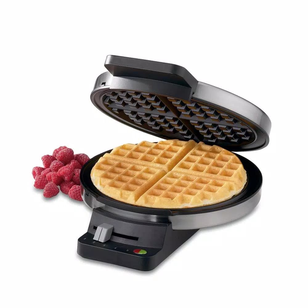 Cuisinart Stainless Steel American Waffle Maker with 5-Setting Browning Control and Recipe Book