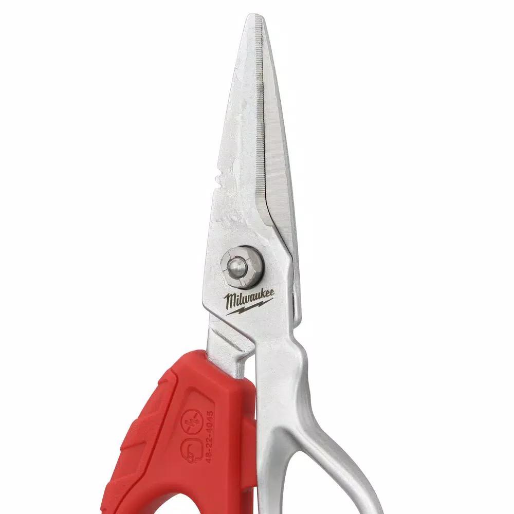 Milwaukee Electrician Snips with Bolt Lock Technology and Ergonomic Handles