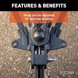 CURT Short Trunnion Bar Weight Distribution Hitch Kit (8K-10K lbs GTW, 28-3/8" Bars) thumbnail 8