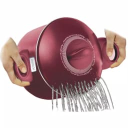 Pensofal PastaSi 7 Qt. Aluminum Ceramic Nonstick Pasta Pot with Locking Strainer Lid, Princess Passion Pink thumbnail 2